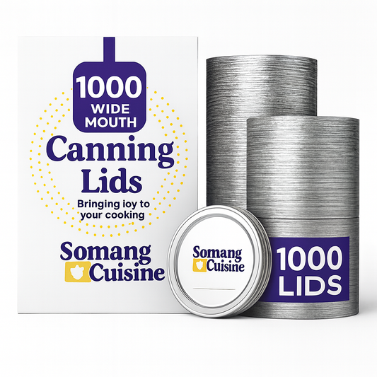 Somang Cuisine - 1000 Count: 1000 Wide Mouth Canning Lids 304 Stainless Steel