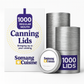 Somang Cuisine - 1000 Count: 1000 Regular Mouth Canning Lids 304 Stainless Steel