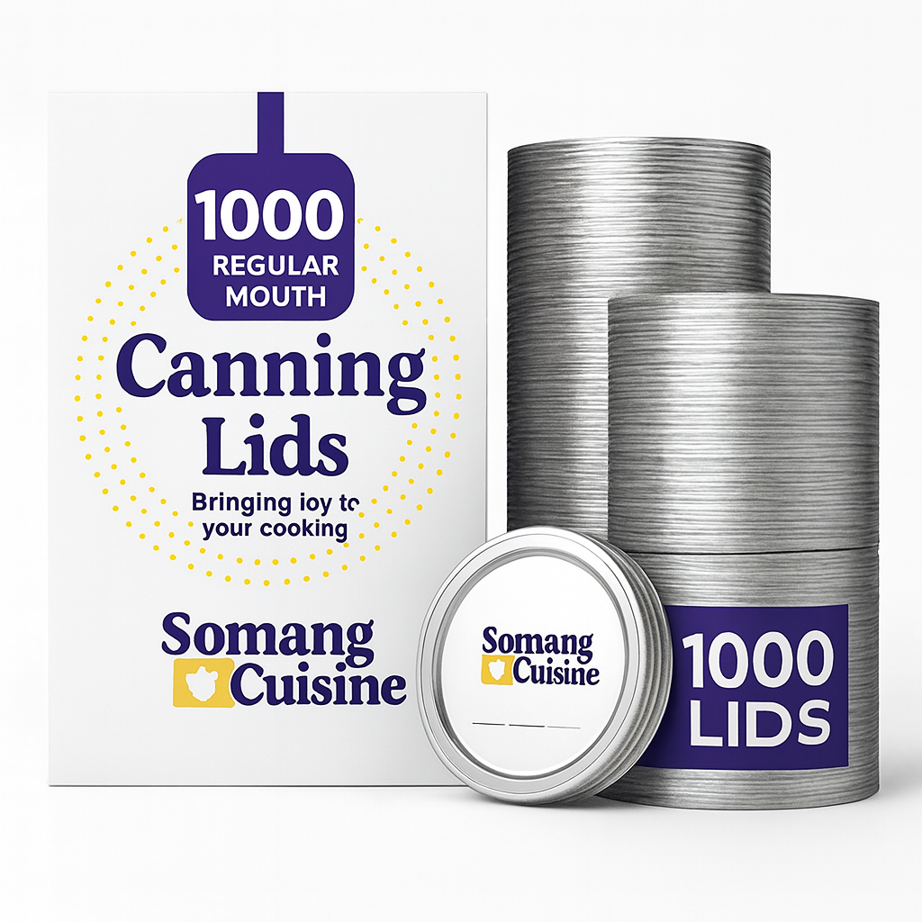 Somang Cuisine - 1000 Count: 1000 Regular Mouth Canning Lids 304 Stainless Steel