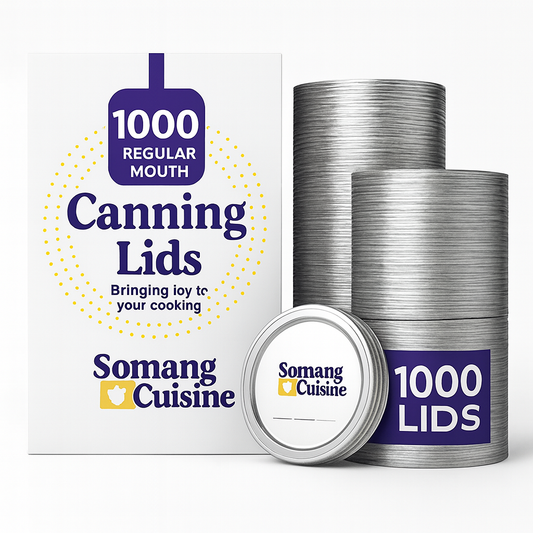 Somang Cuisine - 1000 Count: 1000 Regular Mouth Canning Lids 304 Stainless Steel